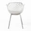 Chaise coquelicot pour patio d'extérieur - Blanc, polypropylène, étable et mobilier de style contemporain-1045395796