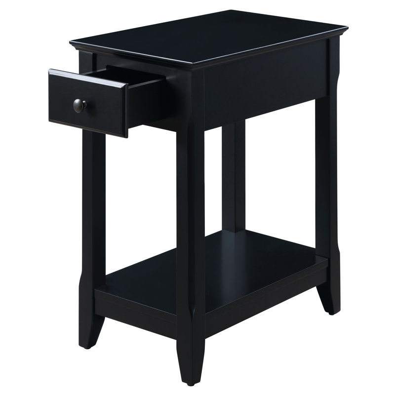 Table d'appoint avec tablette inférieure, 23.55" H x 39.37" W x 39.37" D, Blanc