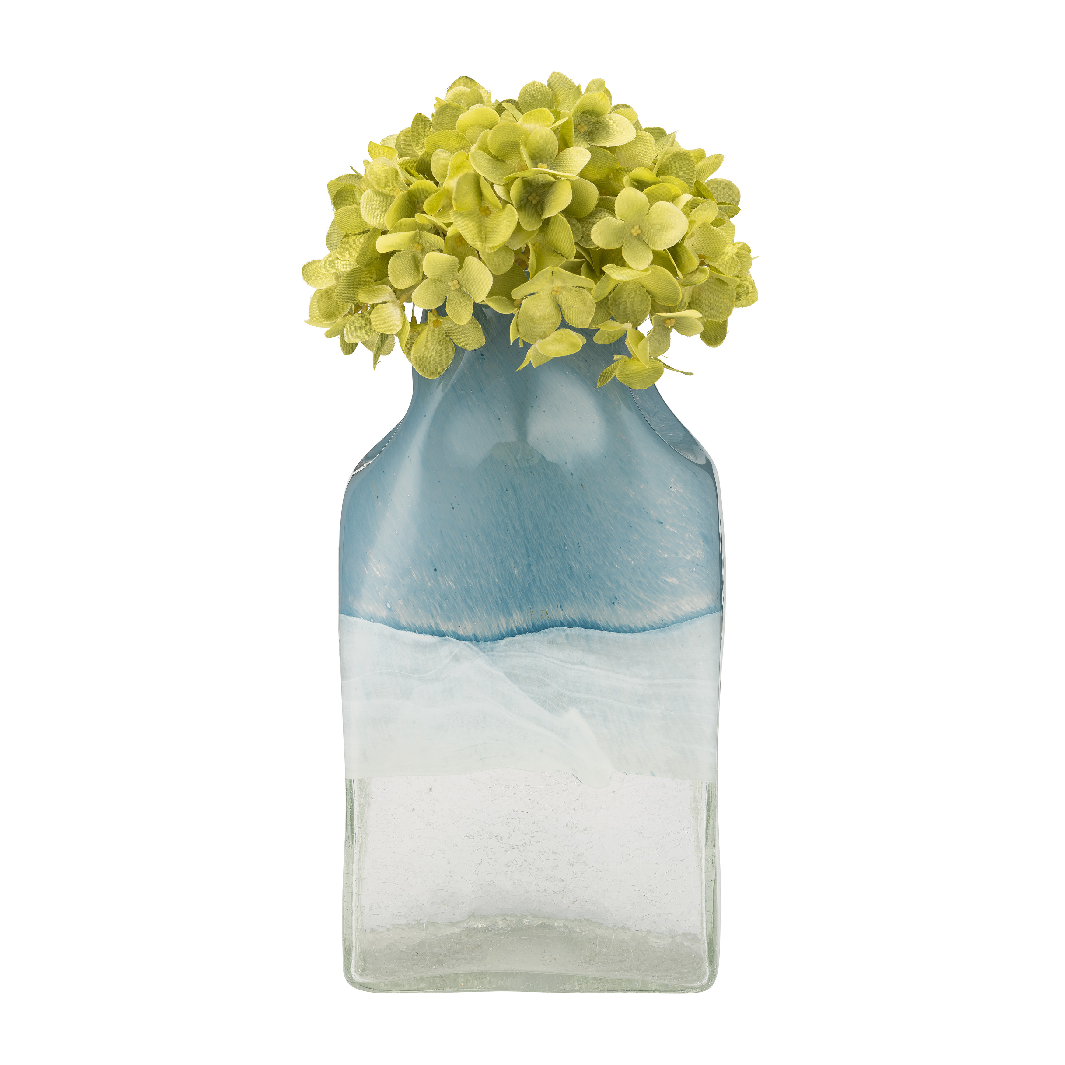 Modern Blue Glass Vase and Bottles for Office & Room Decor