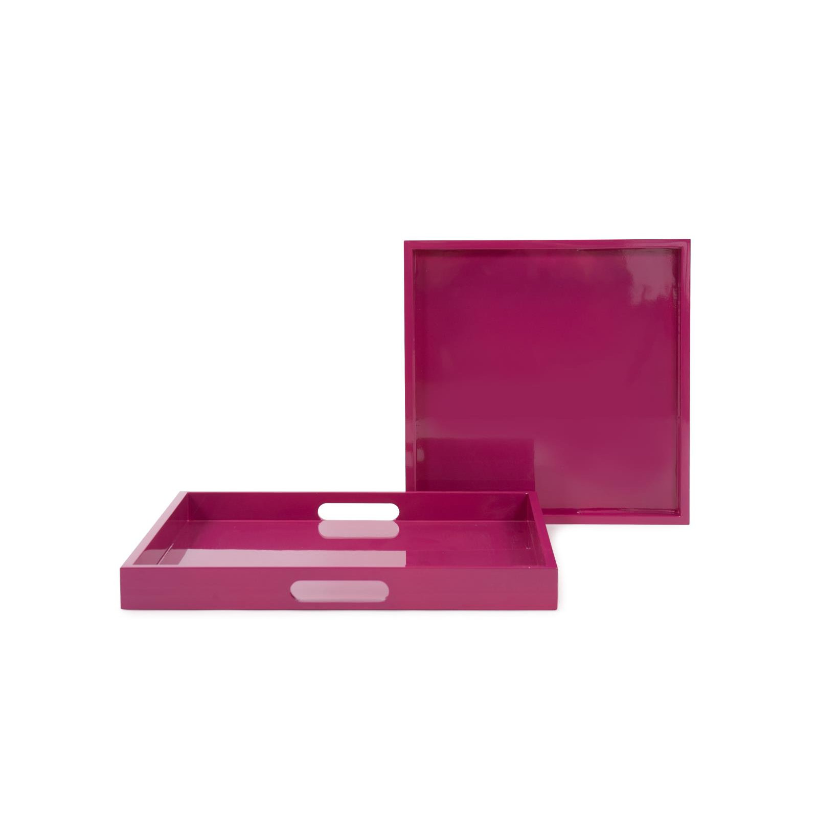 Lavande 2 Piece Tray Set, Dark Pink
