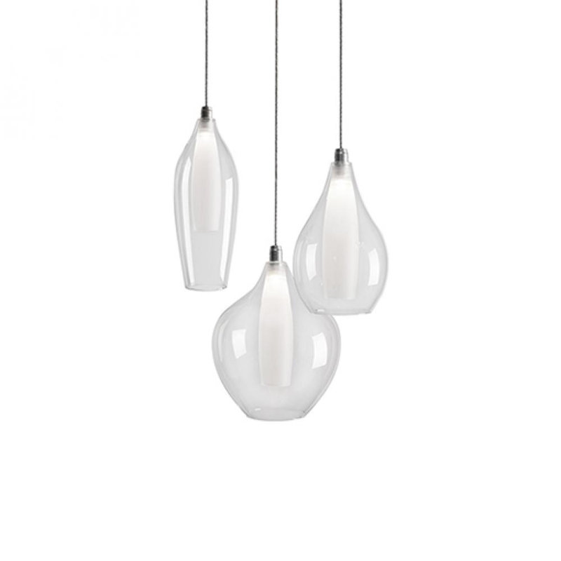 3 - Light Chrome LED Cluster Pendant