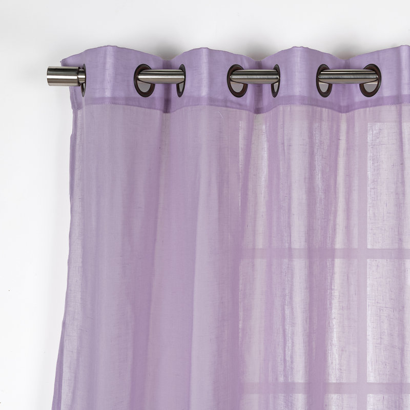 Paire de rideaux semi-transparents avec œillets Taumsauk, L 52 po x L 84 po, Lilas
