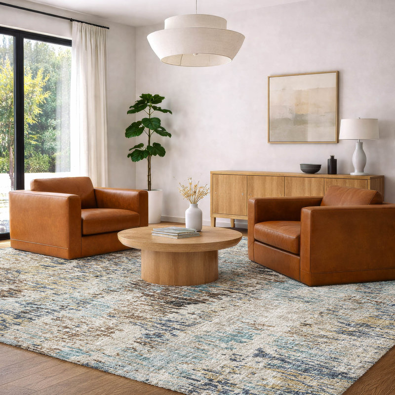 Premium Machine Washable Dream Shag ADS66 Soft Abstract Rug, 8' x 10', Moody
