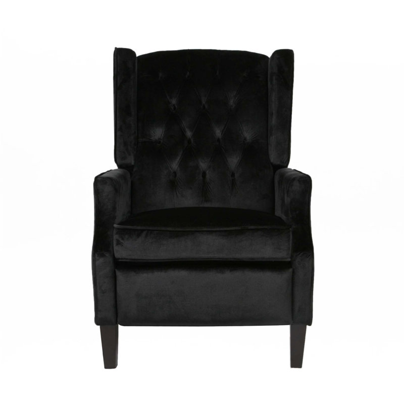Fauteuil inclinable, Velours - noir