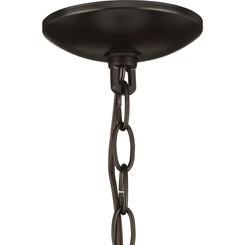 Luminaire suspendu simple à 2 lumières Carilynn, Bronze antique, Non