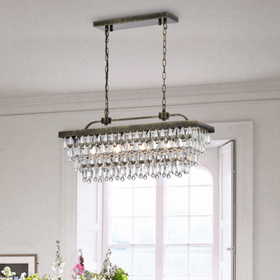 4 - Light Dimmable Tiered Chandelier