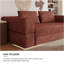 Canapé-lit avec coussin rectangulaire et coussins, fauteuil convertible, canapé de plancher et matelas de couchage, canapé-lit pliant en mousse à mémoire de forme pour chambre à coucher, orange