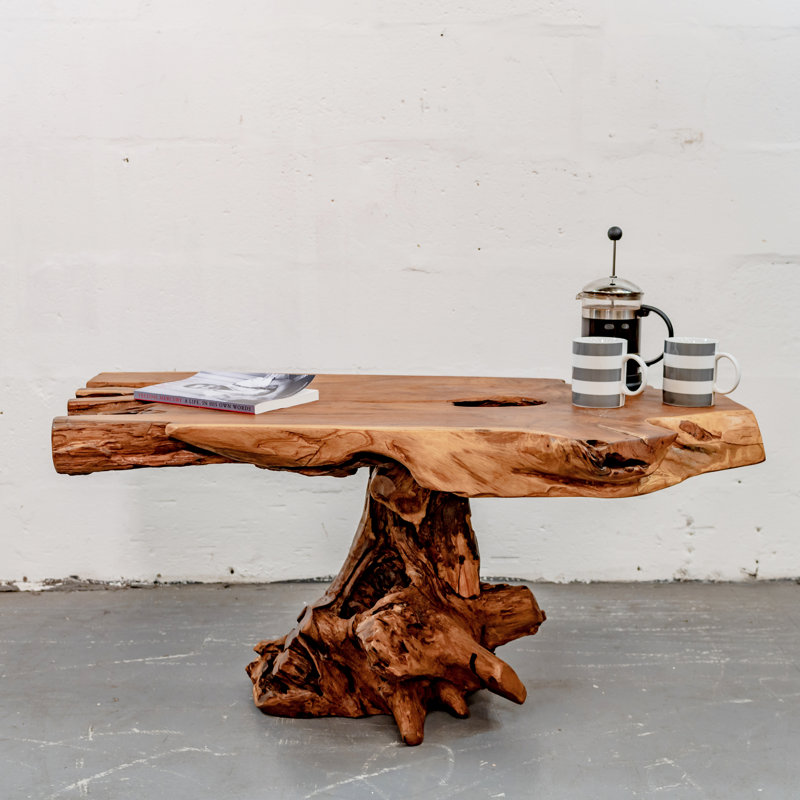 Burruss Solid Wood Pedestal Coffee Table