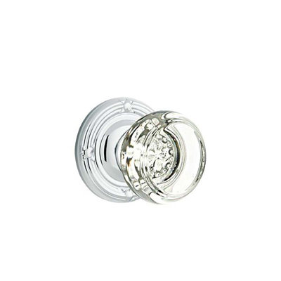 Ensemble de faux boutons Emtek avec ruban et roseau et bouton de verre Georgetown