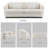 Mariko Beige Linen Sofa w/2 Pillows