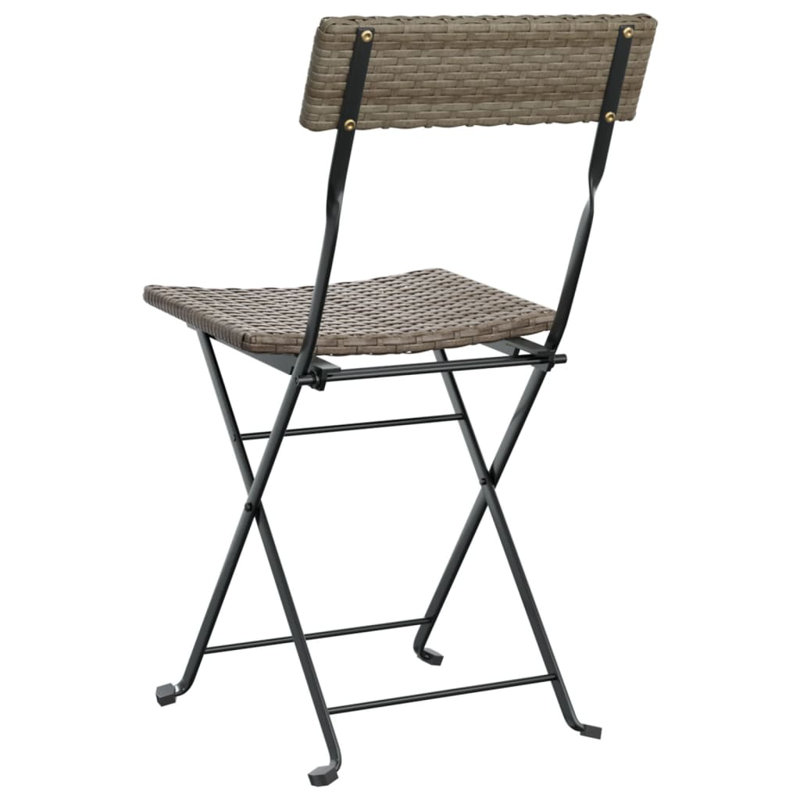 Annecliffe Folding Patio Dining Side Chair, Grey