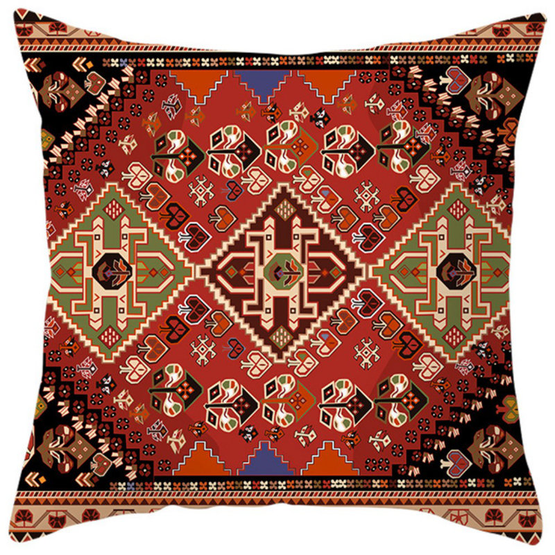 Ensemble de 4 housses de coussins décoratifs carrés en velours Boho
