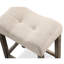 Tabouret à hauteur de comptoir de 2 places, bouton taupe avec siège ergonomique et repose-pieds, 2 tabourets en bois massif, structure de coussin confortable