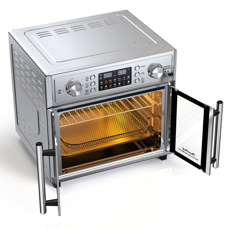 29.5Qt French Door Air Fryer Toaster Oven, 1700W 7-In-1 Convection Oven With 14 Presets & Stainless Steel Finish