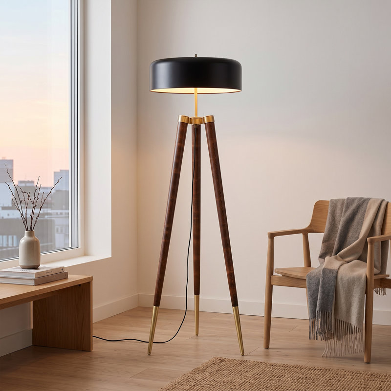 Lampe trépied en bois Starlight