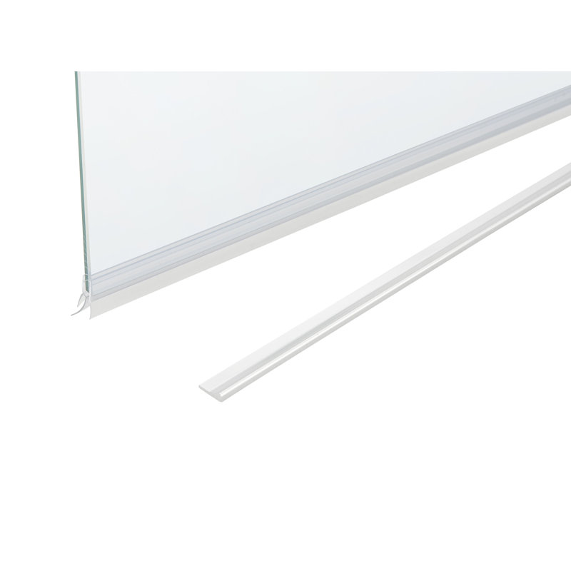 Almada Semi-Frameless Tub Door with Clear Glass, 140cm H x 80cm W