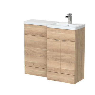 Single Bathroom Vanity with Drop In Polymarble Basin