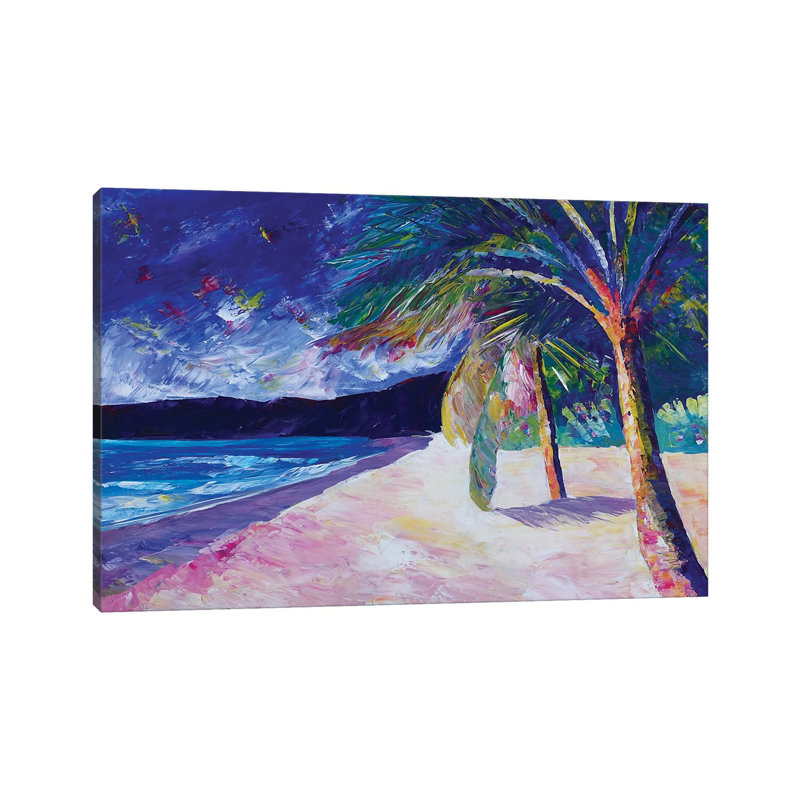 Colorful Caribbean Dream Beach Island Bay by Markus & Martina Bleichner - Wrapped Canvas Gallery-Wrapped Canvas Giclée