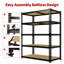 Étagère de garage robuste de 72 po de hauteur, support de rangement réglable en métal à 5 niveaux, capacité de 2 500 lb, l 40 po x P 20 po
