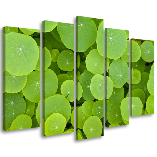 Ebern Designs Leaves - 5 Piece Wrapped Canvas Art Prints | Wayfair.co.uk