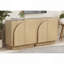 Buffet de buffet, armoire de rangement en bois de salon avec portes arquées, armoire de rangement en chêne pour la cuisine ou le salon