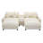 Upholstered Sofa with Two Removable Ottoman-118438148