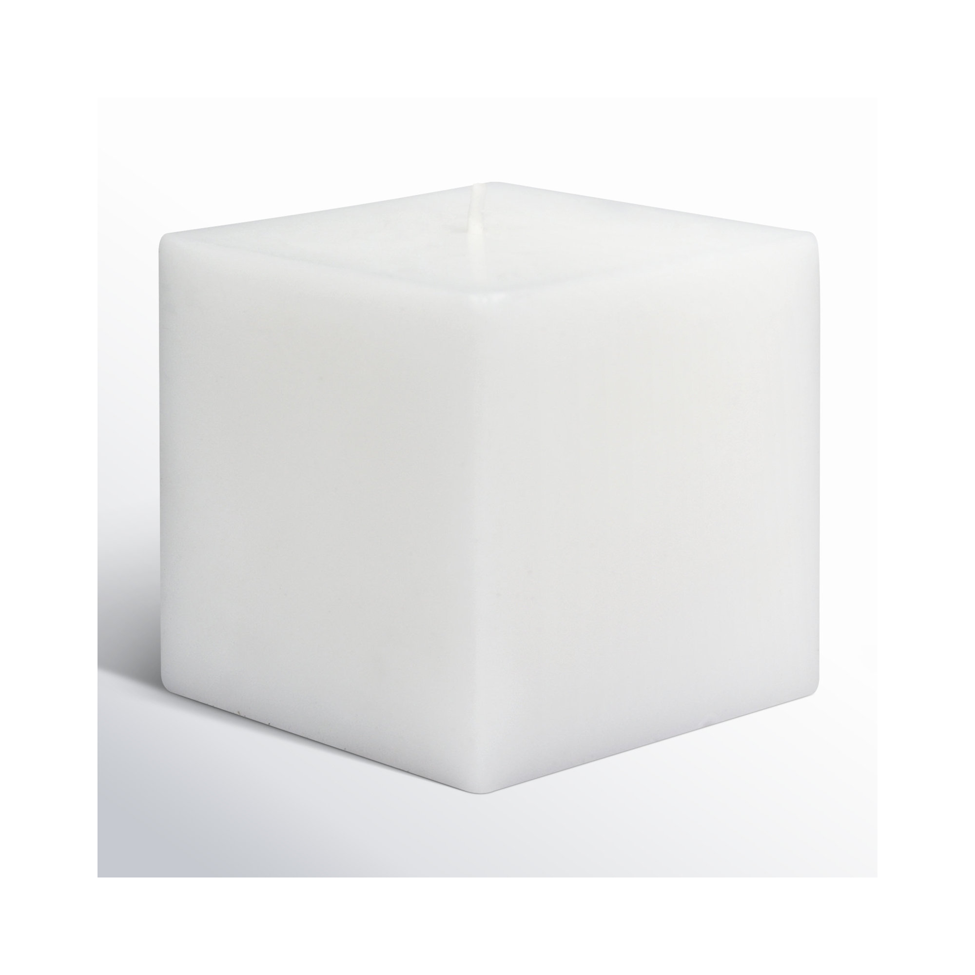 Square Pillar Candle, White, 1 Candle, 3" H x 3" W x 3" D
