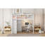 Lit mezzanine en bois avec garde-robe intégré