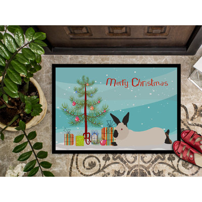Tapis de noël pour l’extérieur anti-dérapant california lapin Menifee