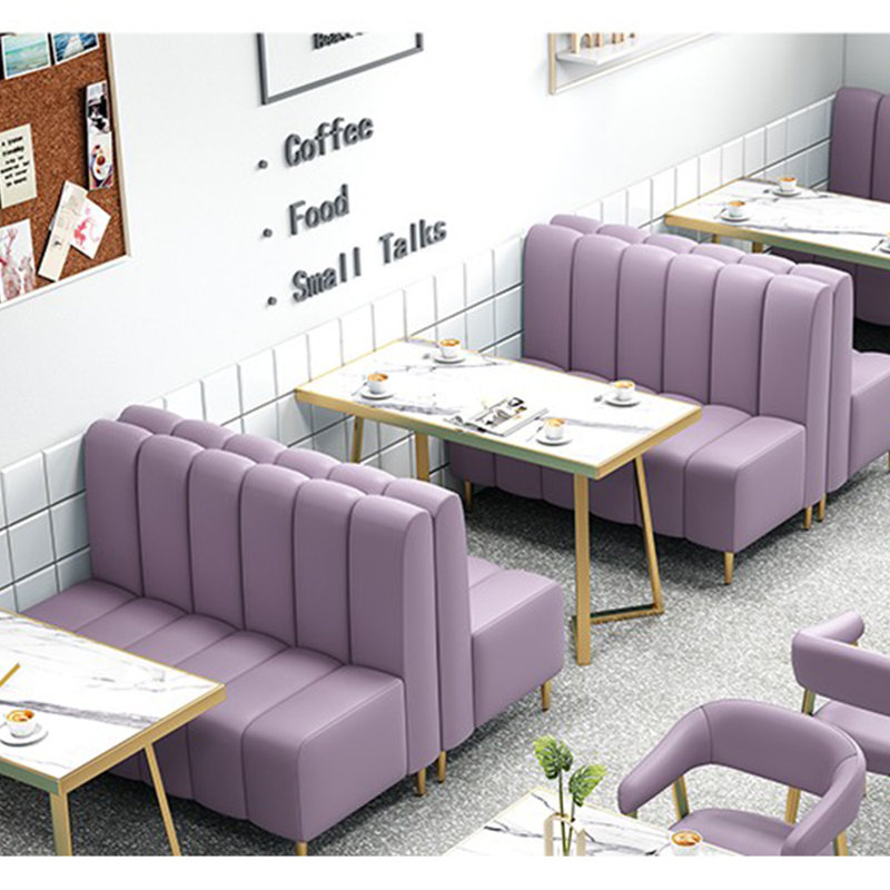 Banc rembourré en similicuir Modern Modern, Mauve