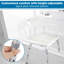 Banc de douche avec Bakcrest et accoudoirs