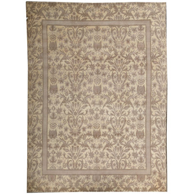 Himalayan Wool Oriental Area Rug in Brown