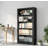 5-Tier Metal Bookcase with Adjustable Shelves, 69" Tall Modular Bookshelf for Library Office Living Room, Black