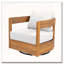 Fauteuil club d'extérieur pivotant en bois-770063741