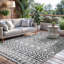 Tapis d'extérieur réversible noir / blanc Lucia-96692594