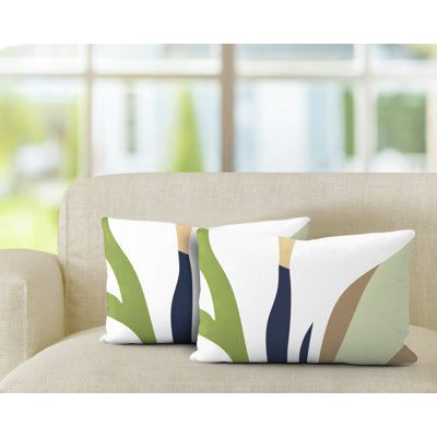 Housse et insert de coussin rectangulaire en polyester pour l'intérieur et l'extérieur