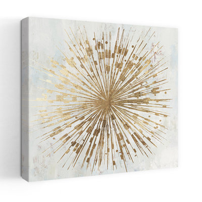 Étoile dorée, art abstrait géométrique moderne