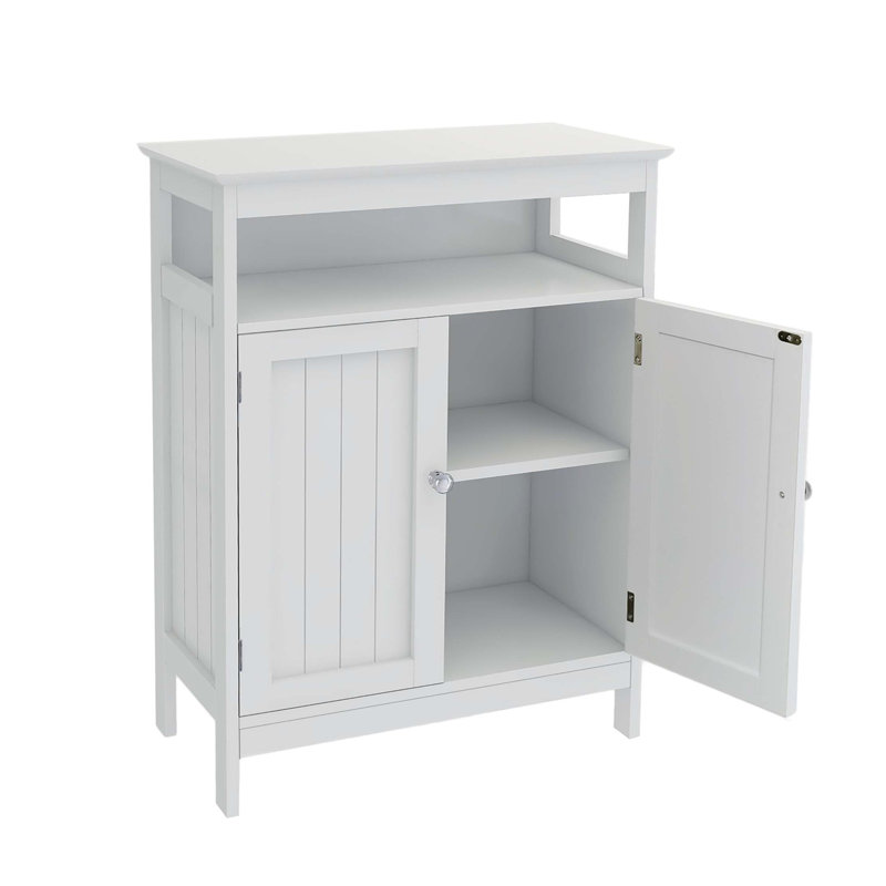 Bathroom Standing Storage With Double Shutter Doors Cabinet