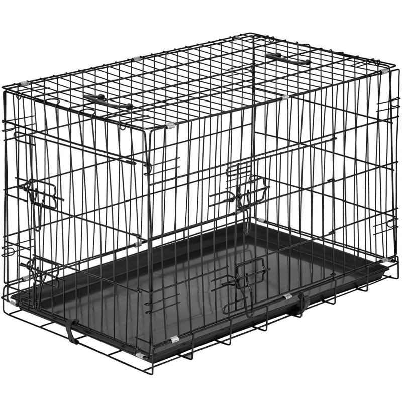 Caisse pour animaux pliante à double porte ipet, Moyen (H 20 po x l 19 po x P 30 po)