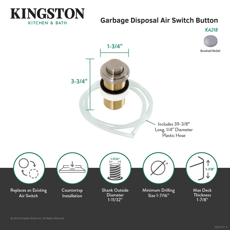 Trimscape Garbage Disposal Air Switch
