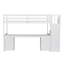 Structure de lit simple de taille mezzanine avec bureau intégré et tiroirs de rangement doubles-1122775318