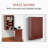 Wall Mounted Desk, Fold Out Convertible Desk, Multi-Function Computer Table Floating Desk With Shelves For Home Office, Mahogany
