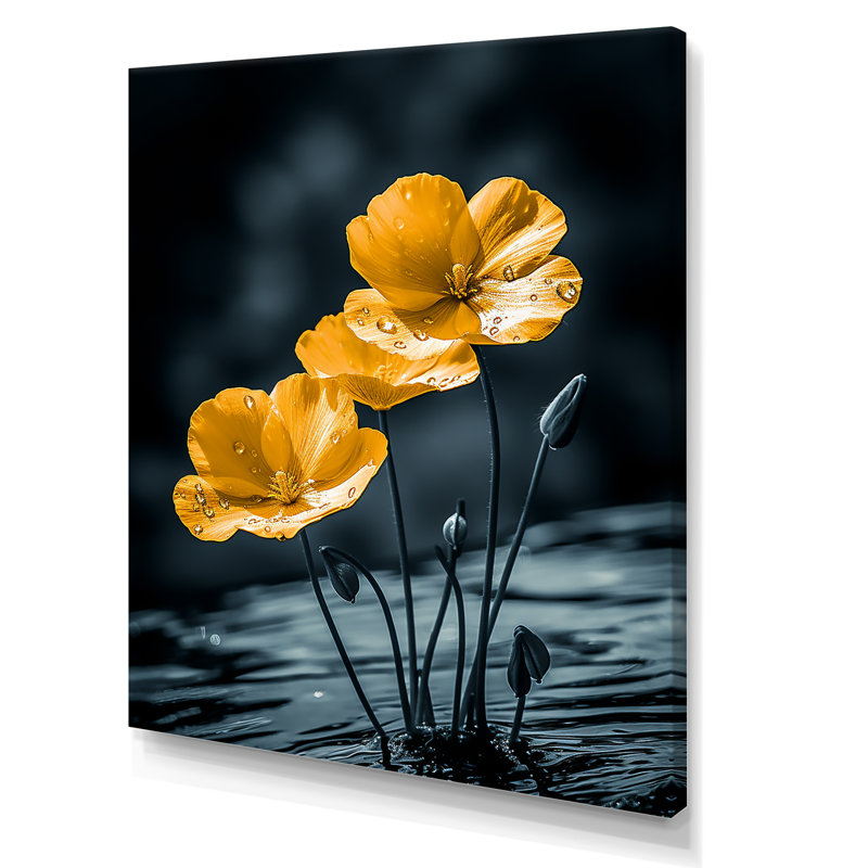 «Buttercups On The Beach On», reproduction sur toile, H 32 po x l 24 po x P 1 po, Toile tendue