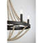 Luminaire suspendu en bois perlé noir Starry