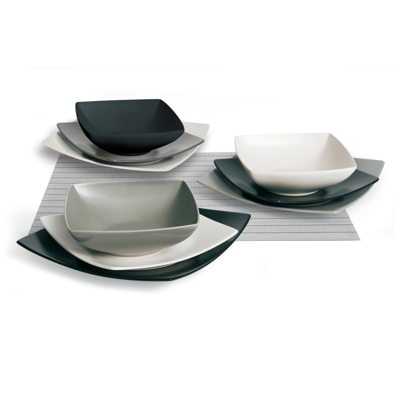 Eclipse Piece Ceramic Dinnerware Set - Service for 6