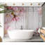 Murale florale pelez et collez - Fleurs de pommier sur bois rétro-1640303568