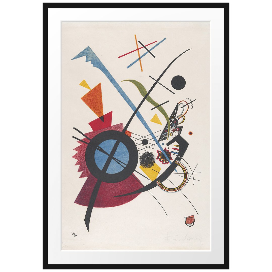 Wassily Kandinsky - Violett - Im Bilderrahmen Mit Galerie-Passepartout