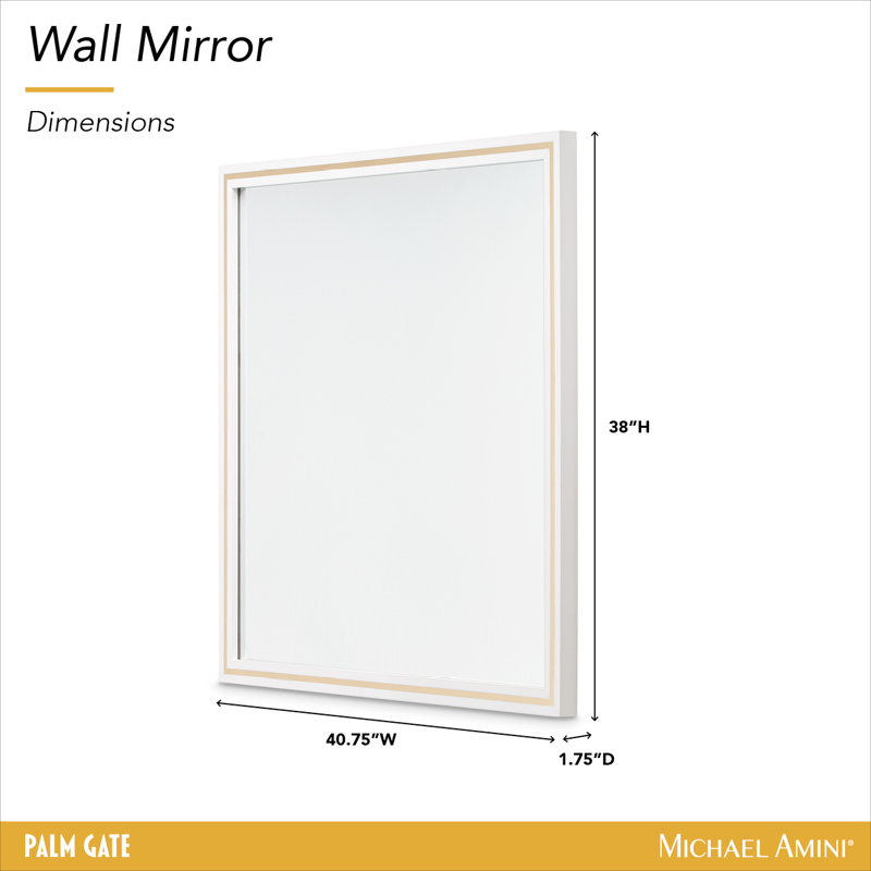 Palm Gate Wall Mirror - Cloud White