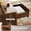 Table de chevet 2 tiroirs (ensemble de 2)