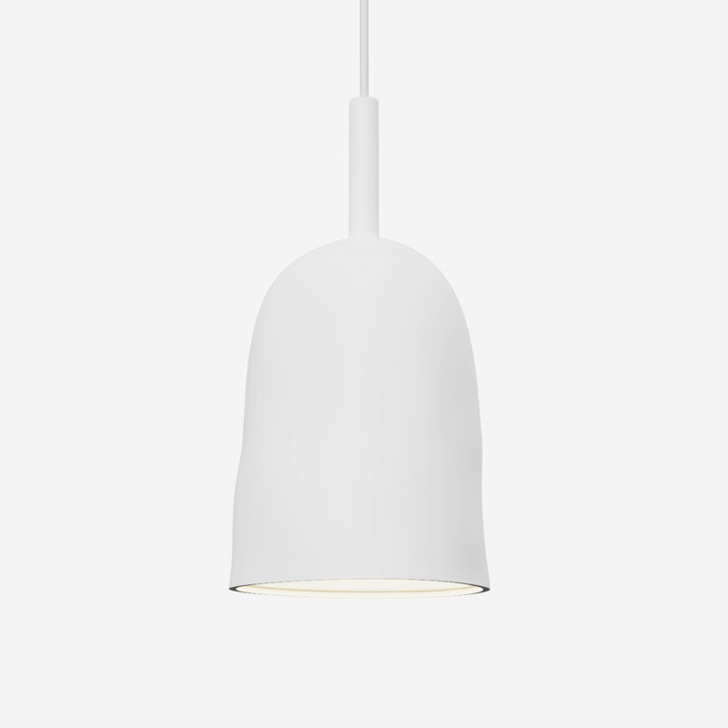 Vessel Pendant Light, 24" H x 14.5" W x 9" D, Snow, White